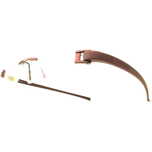 RSINC Rimless frame/eyeglass/Spectacle, Optical, Prescription, For Men And Women, Modern, Unisex, Business, Collage, Fashion, School, Ladies, Sports Tag Brown Brown 5069-51-18-140