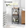 thumbnail image 2 of Bathroom Shelf Storage Rack for Small Space with PP Shelf Liners Removable Hook Extendable Design Silver and Translucent ULGRS, 2 of 8