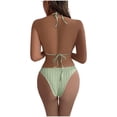 thumbnail image 5 of Levmjia Women Sexy Bikini Set High Waisted Adjustable Ties UPF50+ Swimwear Quick Dry Bathing Suit for Beach Vacation Pool Party, 5 of 5