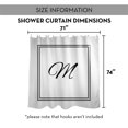 thumbnail image 7 of Creative Products Classic White Monogrammed Shower Curtain - M, 7 of 7