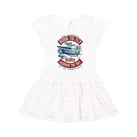 

Inktastic Born To Fly Gift Toddler Girl Dress