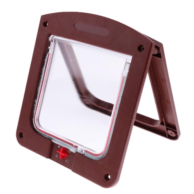 Puerta Pet para Gatos y Perros Pequeños con Marco Telescópico para Perros y Gatos marrón Zulema Puerta abatible para mascotas