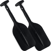 Kayak Paddle, HDJ 2Pcs Boat Paddles Telescoping Emergency Oar for Boat, 42 Adjustable Anti Slip Aluminum Plastic Canoe Paddles, Black