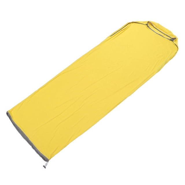 Doublure de Sac de Couchage de Voyage, Doublure de Sac de Couchage Douce Résistante à la Saleté Haute Élasticité Légère pour Randonnée Hôtel Camping Auberges Jaune