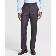 Tallia Mens Classic fit Dress Pants 44 / 30 Burgundy Red