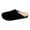Black, variant on Suede Clogs for Women Men Retro Cork Footbed Slides Closed Round Toe Sandals Nonslip Flat Walking Shoes Black Size 7