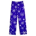 thumbnail image 5 of Ltctricy Women's Christmas Pajama Sets Long Sleeve V Neck Collared Button down Printed Sleepwear Top Pants 2 Piece Lounge Sets(Blue,XX-Large), 5 of 7