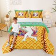 thumbnail image 2 of Erosebridal Green Dripping Waffle Baseball Batter & Baseball Graphic Queen Comforter Set 3pcs, Baseball Graphic Bedding Comforter Set for Boys And Girls Kids,Ultra Soft Home Decor, 2 of 6