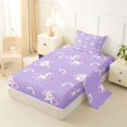 thumbnail image 2 of Metsweet Kawaii Unicorn Twin Sheets 3pcs, Princess Diamond Rainbow Bedding,1 Fitted Sheet, 1 Flat Sheet and 1 Pillowcase, 2 of 5