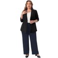 thumbnail image 3 of DARING DIVA Women's Plus Size Lapel Button Business Casual Suit Jacket 5X Black, 3 of 6