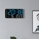thumbnail image 4 of Reloj de pared digital, LED, gran pantalla, reloj despertador, calendario digital, adecuado para sala de estar, dormitorio, oficina, tienda, reloj electrónico sin marco - Azul, 4 of 6