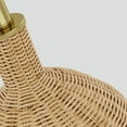 thumbnail image 4 of Maxax 22" Coastal Boho Rattan Table Lamps Set of 2, Natural Woven Bedside Lamps with White Shades for Living Room, Bedroom, or Entryway Decor, 4 of 5