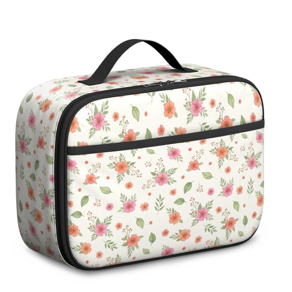 Pioneer Flower Floral Print Pattern Insulated Lunch Bag Teen, Toddler Lunch Bag,Bento School Lunch Bag for Teen for Work,Picnic or Travel