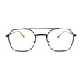 thumbnail image 5 of Hipster Metal Rectangle Double Bridge Blue Light Filtering Computer Glasses Black, 5 of 8