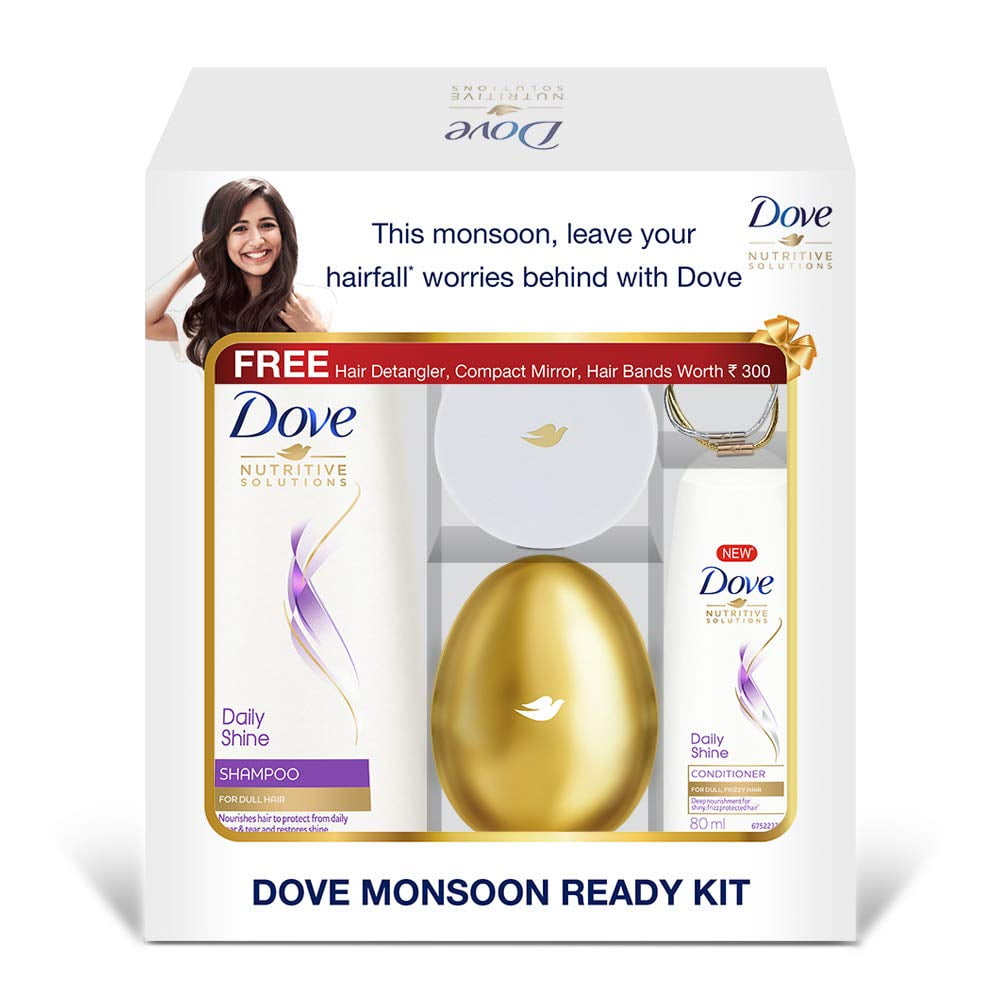 Dove Daily Shine Shampoo 340 ml + Conditioner 80 ml, 430 ml with