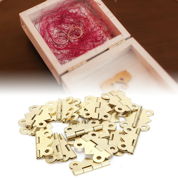 Caisse En Bois Vintage INCREWAY Lot De 6 Charnières D'armoire Antiques En Alliage De Zinc Sculptées Rétro Pour Portes, Armoires, Boîtes à Bijoux, Blanc Charniere Invisible