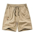 thumbnail image 3 of UDAUDU Men's Hiking Cargo Shorts Athletic Stretch Quick Dry Lightweight Shorts for Men Outdoor Fishing Shorts with Pockets Khaki M, 3 of 6