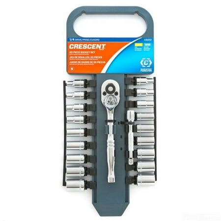 

Crescent 1\/4\ Metric 20-piece Drive Chrome Vanadium Alloy Steelsocket Set