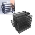 thumbnail image 1 of 5 Tier Letter Tray, Efficient 5 Tray Paper Organizer Iron Wire Mesh Lightweight  for Home, 1 of 7
