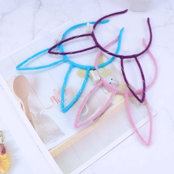 OATIPHO 8pcs Rabbit Ear Hair Hoops Headwear for Kids Supplies for New Year's Eve Party 9.1*5.5*0.8in