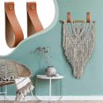 thumbnail image 3 of 8 Pcs PU Leather Wall Hooks Wall Hanging Straps Pu Leather Curtain Rod Holder Towel Holders for Wal, 3 of 5