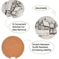 thumbnail image 2 of Coolnut Horse and Barn Car Coasters 2 Pack Drinks Absorbent Ceramic Stone Car Coasters with Fingertip Grip Car Cup Holder Coasters Home Decor Gifts, 2 of 6
