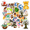 2A, variant on 35pcs-50pcs Cartoon Stickers Stationery Stickers Robot Kids Stickers Toy Animal Waterproof Graffiti for Notebooks Phone Suitcase