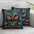 thumbnail image 3 of Shiartex Blue Owl Cartoon Throw Pillow Covers , Pillow Cases Decorative Square Pillowcases for Home Bed Sofa Living Room Farmhouse Outdoor, 3 of 5
