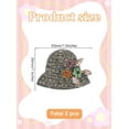 thumbnail image 2 of 2Pcs Mixed Color Hat with Rhinestone Flower Brooches Pins 26x33mm Hat and Flower Zinc Alloy Brooches Fashin Rhinestone Brooch Pins for Women Fashion Trendy Jewelry Gifts, 2 of 4