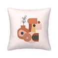 thumbnail image 1 of Square Throw Pillow Covers with Core, Abstract Aesthetic Pattern Pink Pillows for Sofa Beds, 18"x18", 1 of 9