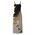 thumbnail image 4 of SMihono Robe Maxi Bohème d'Été pour Femmes Grande Taille Mode Féminine Décontractée d'Été avec Poches Sans Manches en Dentelle Imprimée Robe à Col en V Robe de Plage Évasée, 4 of 5