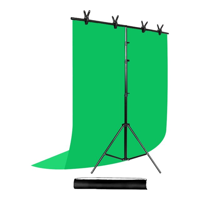 Fondo de pantalla verde Soporte de fondo Fácil instalación Accesorio práctico Soporte de fondo portátil para reuniones en línea Estilo C
