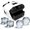 Black, variant on Ball Ice Cube Tray and Big Ice Cube Molds for Whiskey, Slow-Melting, 100% Silicone, No-Plastic, Easy Release, Ideal for Gifting and Elevating Cocktails (Charcoal, 4 Spheres & 6 Cubes)