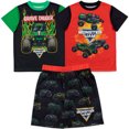 thumbnail image 1 of Monster Jam Trucks Grave Digger Little Boys Pajama Shirts & Pajama Shorts 7, 1 of 5
