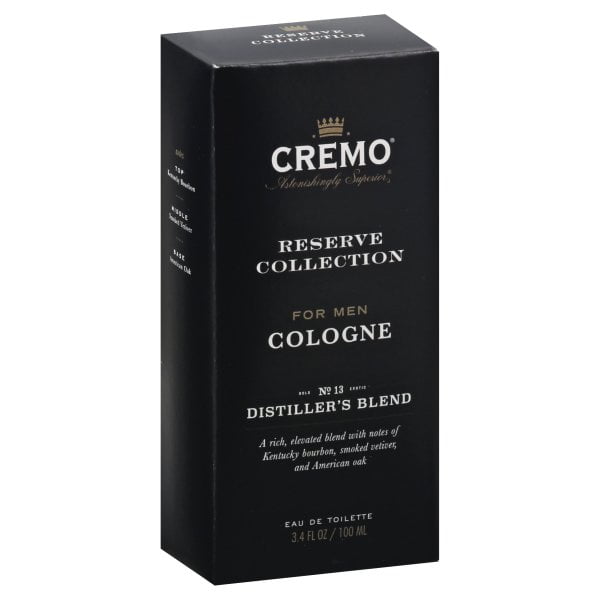 Cremo Reserve Blend Cologne Spray A Rich Elevated Blend with Notes of Kentucky Bourbon Smoked Vetiver and American Oak 3.4 Fluid Oz, 1 Count