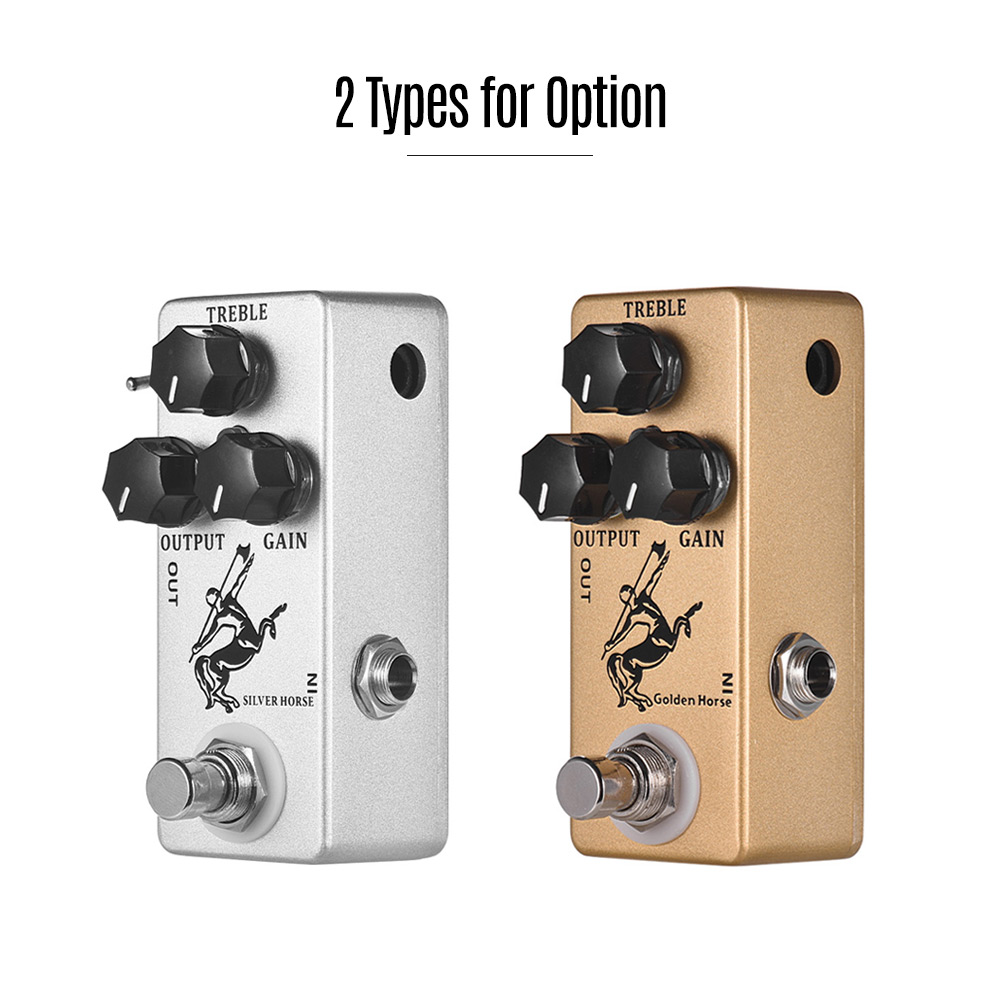 Muslady Golden Horse Guitar Overdrive Effect Pedal Full Metal Shell True Bypass