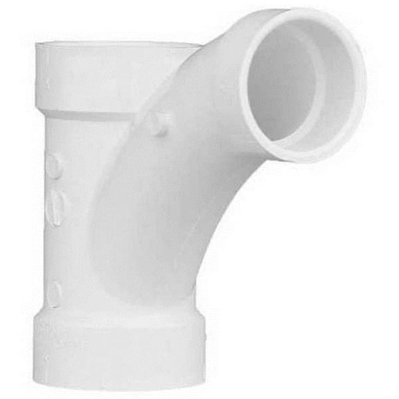 PVC Wye and 45 Degrees Elbow, Hub, 2 in x 2 in x 1 1/2 in Pipe Size 1WJX9