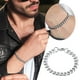 thumbnail image 3 of Pulsera de eslabones de acero inoxidable de 9 mm para hombre, joyería para niños, collar de estilo contemporáneo para regalo, 3 of 8
