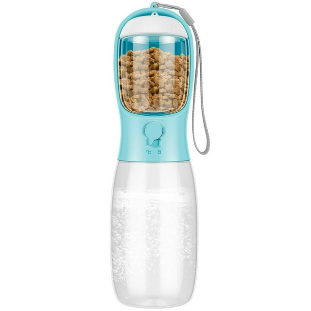 MesaSe Bouteilles d'Eau pour Chiens avec Récipient à Nourriture 550ml Distributeur de Bouteille d'Eau pour Chiens Portable Étanche Bouteille de Marche pour Chien Bouteille Réutilisable de Voyage pour Animaux de Compagnie de Qualité Alimentaire Bol d'Eau pour Chiens