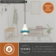 thumbnail image 5 of Somerset LED Bronze Mini Pendant Ceiling Light Blue and White Glass, 5 of 9