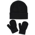 thumbnail image 2 of CTM Kids' One Size Winter Beanie Hat Mitten and Scarf Set by Wootie, 2 of 4