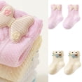 thumbnail image 2 of 1 Pair Baby Socks Comfortable Lovely Pattern Multi Color Hosiery Stretchy Breatheable for 0-3 Years Kids Yellow M, 2 of 4