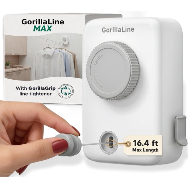 Tendedero retráctil GorillaLine Max para interiores y exteriores