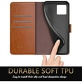 thumbnail image 6 of for iPhone 13 Pro Max 6.7" Phone case[RFID Blocking Leather],[3 Credit Card Slot] Flip Folio Book Shockproof Protector,Holder Stand Cases,Women Men for Apple 13 ProMax Wallet Cover,Light Brown, 6 of 11
