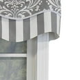 thumbnail image 2 of RLF Home Ozbourne Glory Valance Gray. 3" Rod Pocket, Layered, Trimmed. 50"W X 16"L, 2 of 2