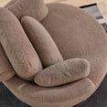 thumbnail image 7 of Triple Tree Modern Fabric Swivel Accent Chair with 4 Pillows, Coffee, 7 of 7