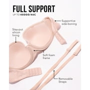 Smart & Sexy Women's Full Support Light Lined Strapless Bra