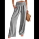 thumbnail image 2 of Pantalones Palazzo de Cuadros para Mujer, Pantalones de Pijama de Cintura Alta y Pierna , Pantalones Casuales Bonitos con Bolsillos Negro M, 2 of 9