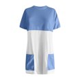 thumbnail image 4 of gakvbuo Short Sleeve Tunic Tops For Women To Wear With Leggings Summer Tops Round Neck Blouse T-Shirt Pullover Long Dressy With Pockets, 4 of 6