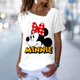 thumbnail image 1 of Tee Shirt Femme Oblique V-neck Women Clothes Summer Casual Disney Mickey Mouse Tshirts Short Sleeve Tops Korean Woman Y2k Tops6XL Gao Jinjia LED, 1 of 2